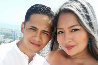 El sospechoso de la investigación junto a su pareja Lesly.