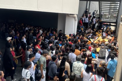 La imagen que se viralizó: cientos de personas intentando ingresar para poder entregar su hoja de vida y tener una entrevista de trabajo.