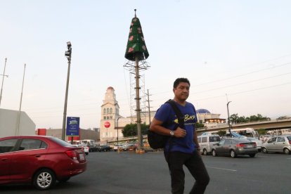 Ya se está levantando el árbol del Policentro.