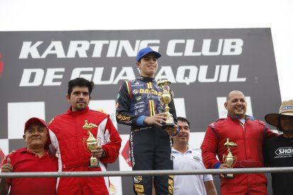 Leonidas Drouet fue el mejor de la prueba de las categorías superiores del karting provincial.