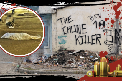 En una pared, cerca donde se produjo el hecho se lee una frase alusiva a los Chone Killers.