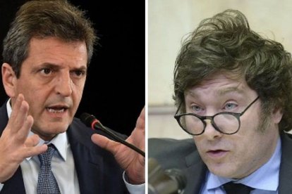 Sergio Massa y Javier Milei.