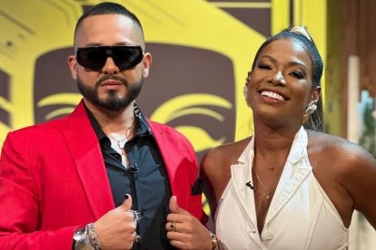 Santiago Castro junto a Aura Arce, en su regreso al programa.