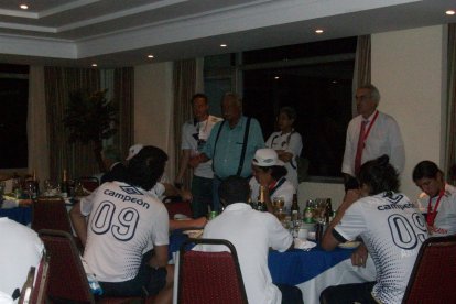 Rodrigo Paz junto a su Liga de Quito en Brasil en el 2009.