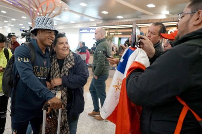 Las fotos no faltaron al igual que las buenas vibras para los jugadores de Liga de Quito.