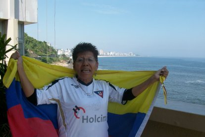 Teresa Cruz, siempre ha estado en las finales internacionales de Liga de Quito. Aquí en Río de Janeiro, donde los albos en el 2008 y 2009 ganaron la Libertadores y Sudamericana.
