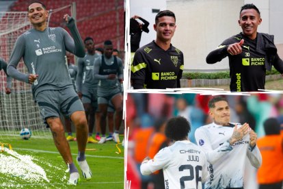 Paolo Guerrero comparte tiempo con Danny Luna y Alexander Alvarado.