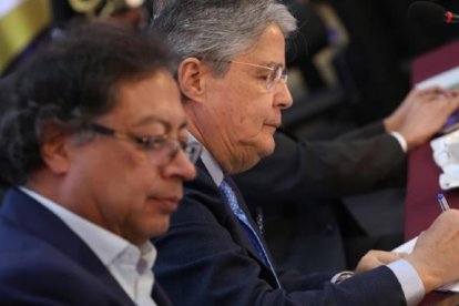 Gustavo Petro, Presidente de Colombia y Guillermo Lasso, Presidente de Ecuador.