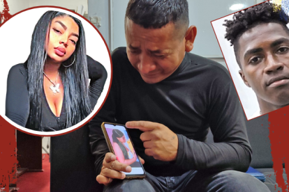 Marco Antonio Palomino llora al observar en el celular la foto de su hija Nicol. Pide que se esclarezca su muerte.