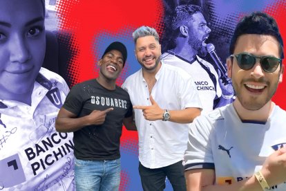 Artistas quiteños sacan peco por el triunfo de Liga de Quito.