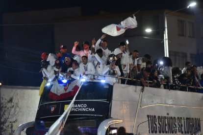 Liga de Quito fue recibido por sus hinchas.