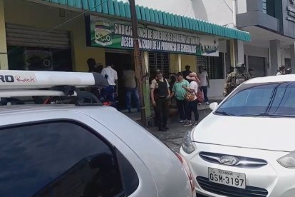 El Sindicato de Obreros de la Prefectura de Esmeraldas, este 31 de octubre.