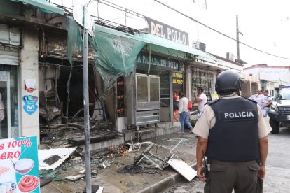 El local afectado en Sauces 2.