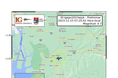 El sismo se registró cerca de La Troncal.