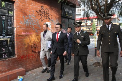 El jurista Erwin Romero acudió a la Inspectoría General de la Policía Nacional la mañana del jueves 16 de noviembre de 2023.