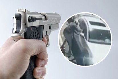 El hecho quedó registrado en las cámaras de seguridad del sector.