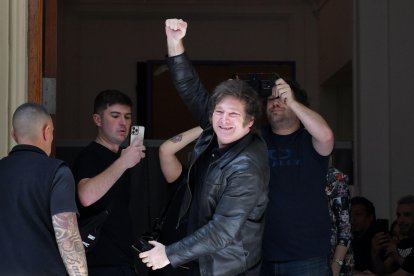 Javier Milei, este domingo al votar.