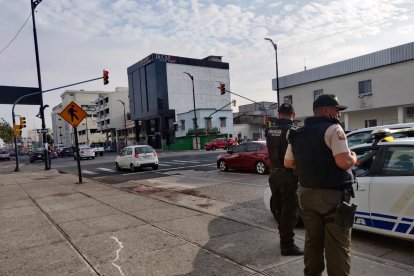 El sitio del crimen, av. Quito y Letamendi, la mañana de este miércoles 22 de noviembre.