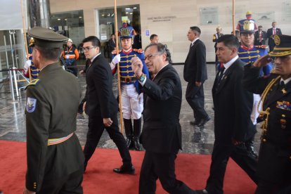 El Presidente de Colombia, Gustavo Petro, a su llegada a la Asamblea Nacional.