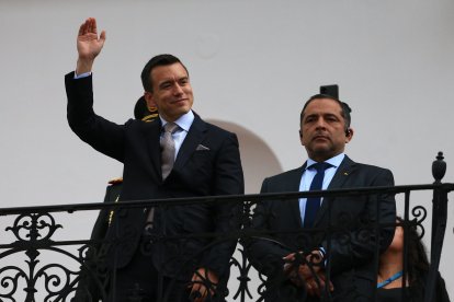 Daniel Noboa fue posesionado como presidente de del Ecuador la mañana del jueves 23 de noviembre de 2023.