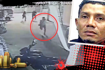 Cámara de seguridad capta el instante en que José Lozano Franco es perseguido y asesinado.