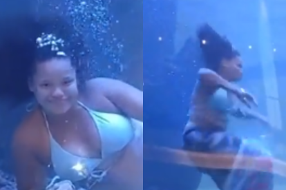 La mujer tuvo que sacarse el traje para no morir.