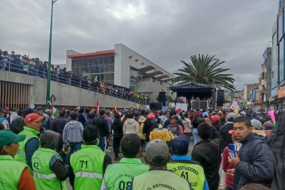 Alrededor de cuatro mil personas se unieron a la marcha por la seguridad en Pelileo.