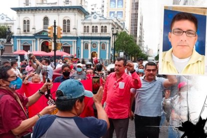 l lunes 4 de diciembre docentes realizaron un plantón en la plaza San Francisco (centro) para exigir seguridad en las unidades educativas.