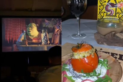 Antes de cada película, los comensales tienen un menú de todo lo que se servirá y en qué momento.