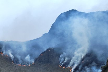 Se reportó un incendio en el Parque Nacional Cajas.