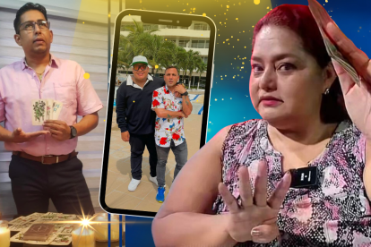 Andy y 

la Polilla durante la grabación de uno de sus videos cómicos.