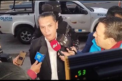 Wilman Terán ofreció declaraciones a su llegada a la Fiscalía de Flagrancia.