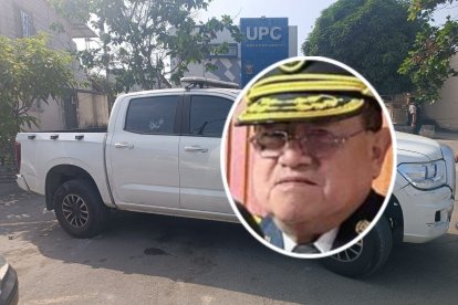 El comandante de la CTE se movilizaba en esta camioneta al momento del atentado.