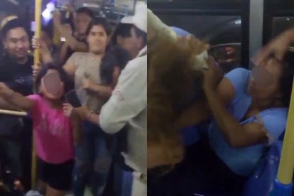 En el clip se observa a una menor alterada y gritando mientras ocurría la pelea.