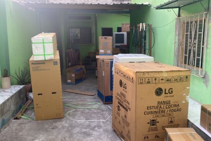 Los electrodomésticos fueron llevados a un domicilio en el sector de Los Esteros.