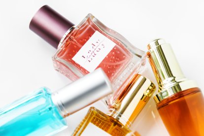 Collection of small perfume bottles