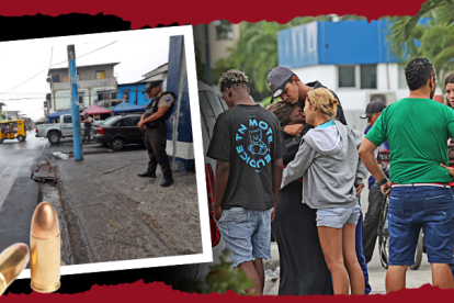 Las cónyuges de Édgar  Pérez y Héctor Villanueva lloraban desconsoladas, recibieron el consuelo de sus seres queridos.