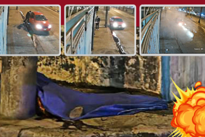 El cuerpo del menor de edad quedó junto a la pared donde intentó colocar el explosivo.