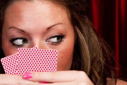 Mujeres en el póker.
