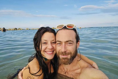 Danny Glick con su nueva novia, la bailarina  Nathalie Tedrick.