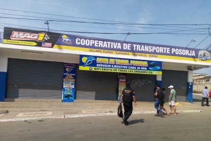 Las oficinas de las cooperativas de transportes estuvieron cerradas.