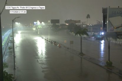 La lluvia cayó en varios sectores de la ciudad.
