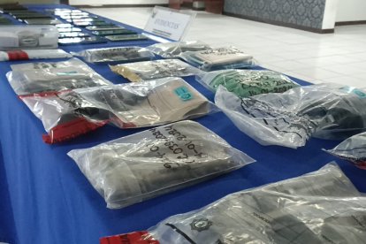Lo decomisado fue presentado por la Policía.