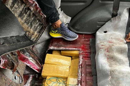 Más de 250 kilos de droga fueron decomisados en Latacunga.