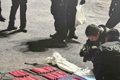 Los investigadores revisaron toda la carga y la contabilizaron antes de llevarla hasta las instalaciones del GIR.