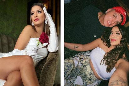 Grace Castro  antes y después de su segundo embarazo. Yuyu Intriago es su actual pareja, con quien reside en Nueva Jersey.