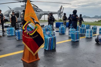 Lo decomisado fue presentado en Esmeraldas.