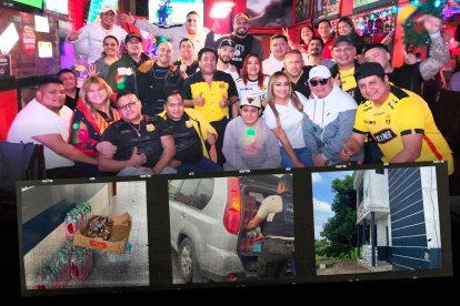 Hinchas de Barcelona de la Sectima Oscura de Nueva York, se mandaron una jugada solidaria para Ecuador.