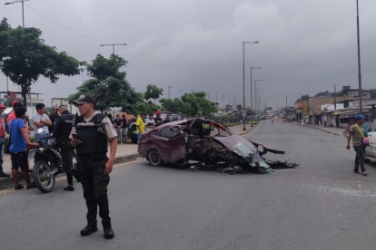 El accidente se produjo en la vía Perimetral.
