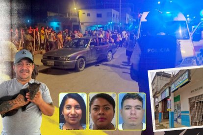 Jonathan Chichande Zambrano y los otros tres fallecidos se movilizaban en este auto cuando fueron interceptados y atacados a bala.